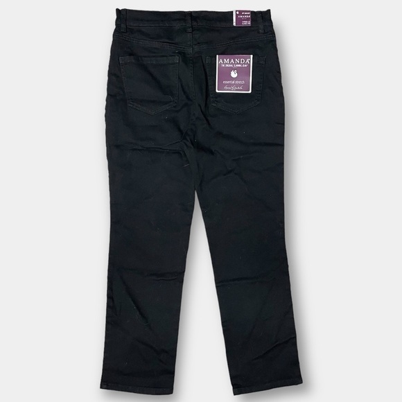 NWT Gloria Vanderbilt Amanda Original Slimming High Jeans Short Black Size 8P - Picture 3 of 8
